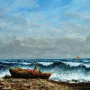 Gustave Courbet | Det stormfulde hav - 1850 | Indrammet kunsttryk | Realisme