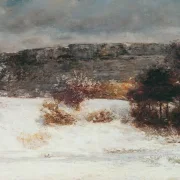 Gustave Courbet | Verschneite Landschaft - 1876 | Gerahmter Kunstdruck | Realismus