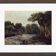 Gustave Courbet – Das Wehr an der Mühle 1866 | Giclée Kunstdruck gerahmt