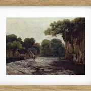 Gustave Courbet – Das Wehr an der Mühle 1866 | Giclée Kunstdruck gerahmt