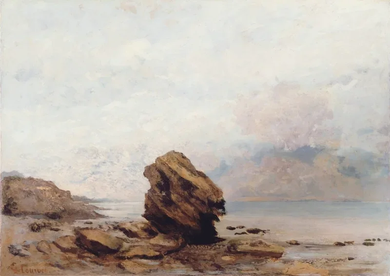 Gustave Courbet | Den isolerede klippe - 1862 | Indrammet kunsttryk | Realisme