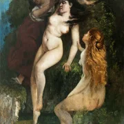 Gustave Courbet | Drei Badende – 1865 | Gerahmter Kunstdruck | Realismus