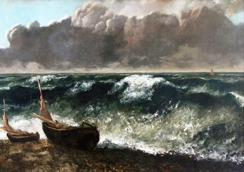 Gustave Courbet | Bølgen - 1869 | Indrammet kunsttryk | Realisme