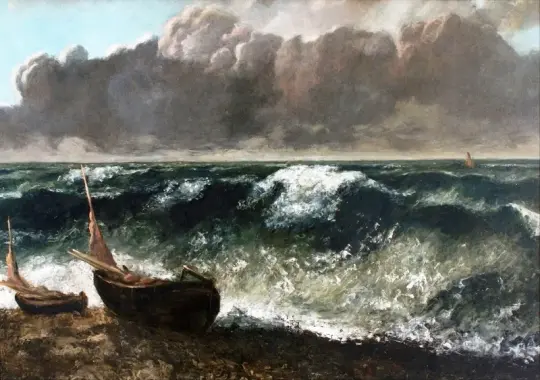 Gustave Courbet | Bølgen - 1869 | Indrammet kunsttryk | Realisme