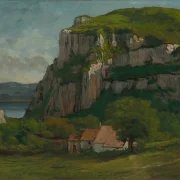 Gustave Courbet – Der Felsen von Hautepierre 1869 | Giclée Kunstdruck gerahmt