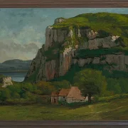 Gustave Courbet – Der Felsen von Hautepierre 1869 | Giclée Kunstdruck gerahmt
