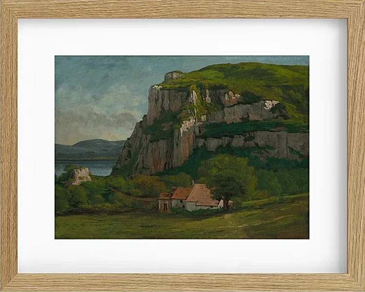 Gustave Courbet – Der Felsen von Hautepierre 1869 | Giclée Kunstdruck gerahmt
