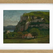 Gustave Courbet – Der Felsen von Hautepierre 1869 | Giclée Kunstdruck gerahmt