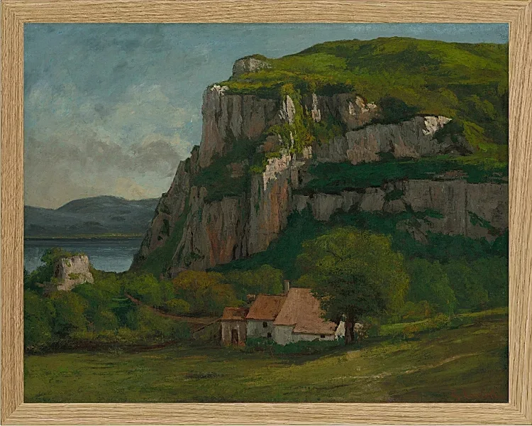 Gustave Courbet – Der Felsen von Hautepierre 1869 | Giclée Kunstdruck gerahmt