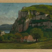 Gustave Courbet – Der Felsen von Hautepierre 1869 | Giclée Kunstdruck gerahmt
