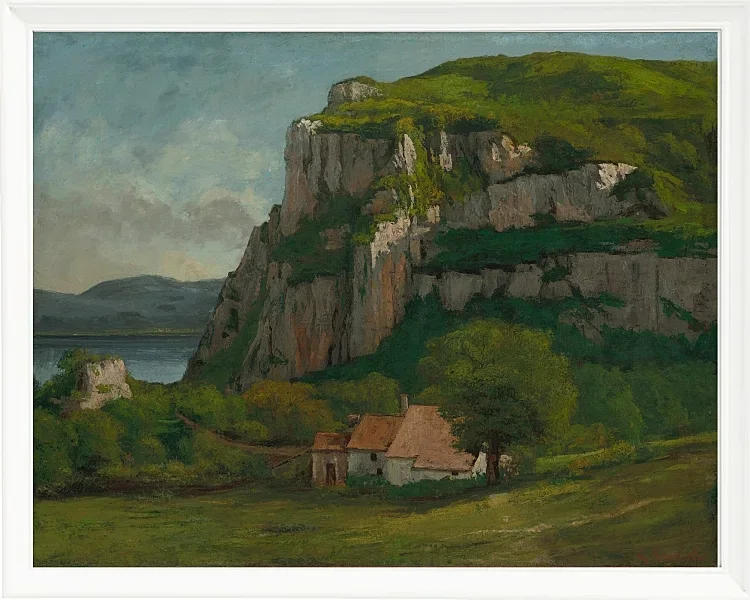 Gustave Courbet – Der Felsen von Hautepierre 1869 | Giclée Kunstdruck gerahmt