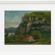 Gustave Courbet – Der Felsen von Hautepierre 1869 | Giclée Kunstdruck gerahmt