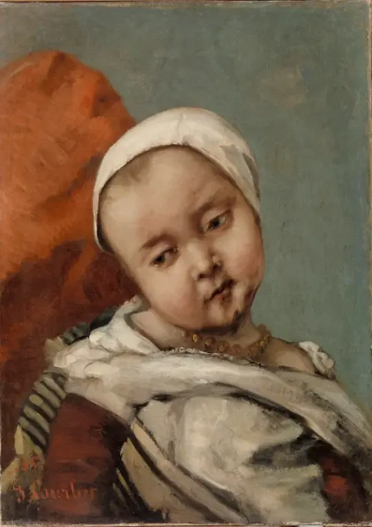 Gustave Courbet | Babyhoved - 1865 | Indrammet kunsttryk | Realisme