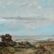 Gustave Courbet | Stranden ved Trouville - 1865 | Indrammet kunsttryk | Realisme