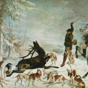 Gustave Courbet | Hjortens død - 1867 | Indrammet kunsttryk | Realisme