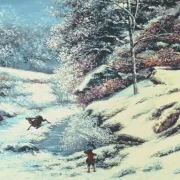 Gustave Courbet | Den sårede hjort - 1869 | Indrammet kunsttryk | Realisme