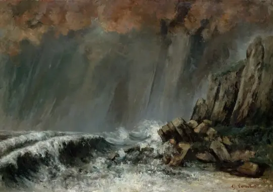 Gustave Courbet | Vandhvirvelen - 1870 | Indrammet kunsttryk | Realisme