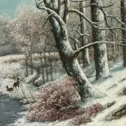 Gustave Courbet – Der Wald im Winter 1869 | Giclée Kunstdruck gerahmt