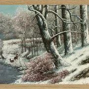 Gustave Courbet – Der Wald im Winter 1869 | Giclée Kunstdruck gerahmt