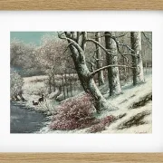 Gustave Courbet – Der Wald im Winter 1869 | Giclée Kunstdruck gerahmt
