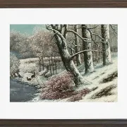 Gustave Courbet – Der Wald im Winter 1869 | Giclée Kunstdruck gerahmt
