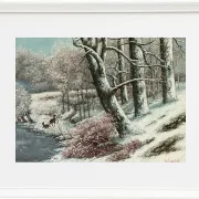 Gustave Courbet – Der Wald im Winter 1869 | Giclée Kunstdruck gerahmt
