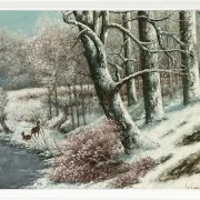 Gustave Courbet – Der Wald im Winter 1869 | Giclée Kunstdruck gerahmt