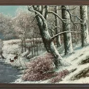 Gustave Courbet – Der Wald im Winter 1869 | Giclée Kunstdruck gerahmt