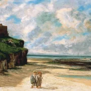 Gustave Courbet | Stranden ved Saint-Aubin-sur-Mer - 1867 | Indrammet kunsttryk | Realisme