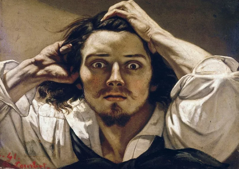 Gustave Courbet | Der Verzweifelte - 1845 | Gerahmter Kunstdruck | Realismus