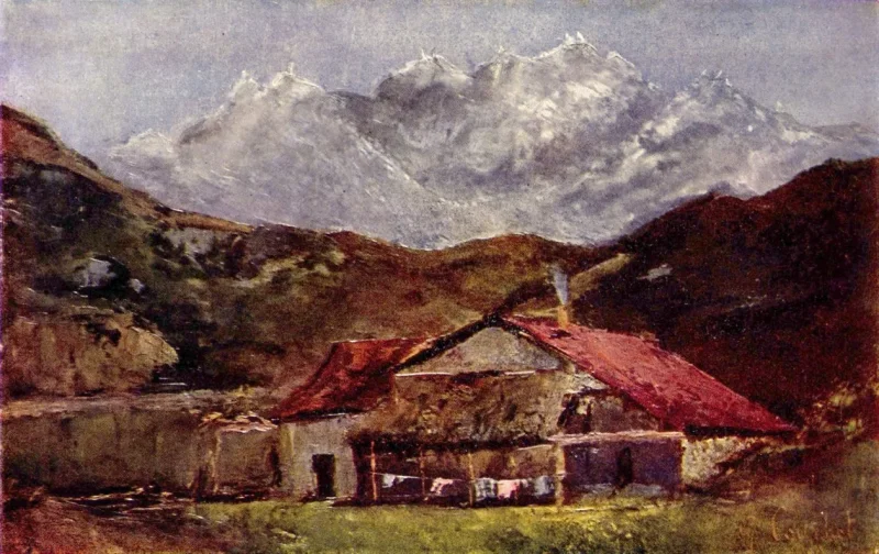 Gustave Courbet | Bjerghytten - 1819 | Indrammet kunsttryk | Realisme