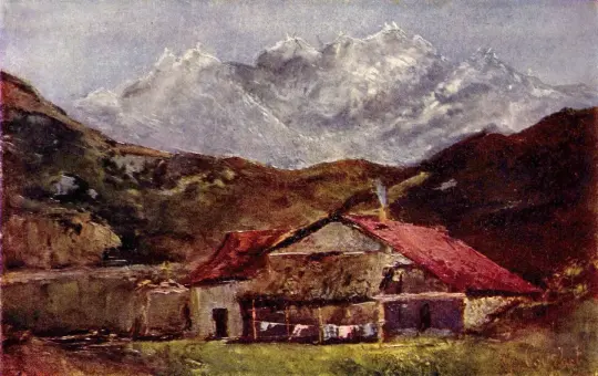 Gustave Courbet | Bjerghytten - 1819 | Indrammet kunsttryk | Realisme