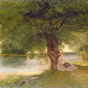 Gustave Courbet | Die Charente bei Port-Bertaud - 1862 | Gerahmter Kunstdruck | Realismus
