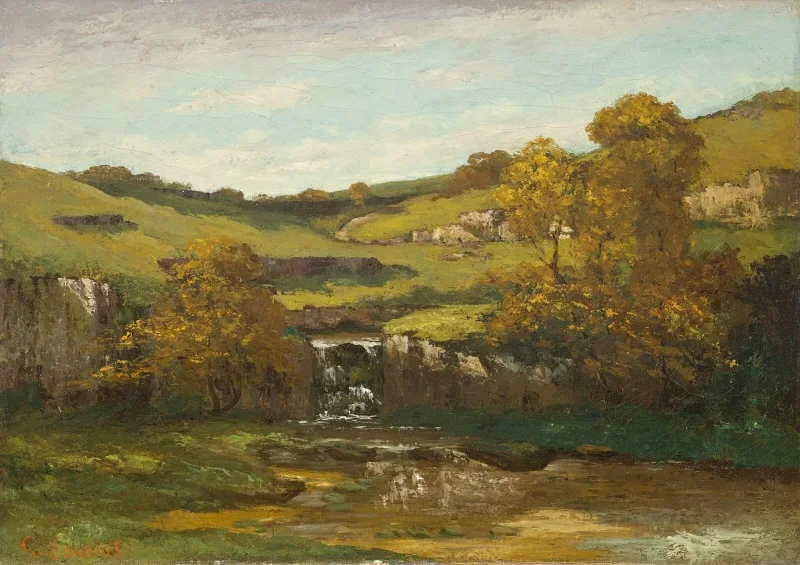 Gustave Courbet | Loire-flodens kilder – 1865 | Indrammet kunsttryk | Realisme