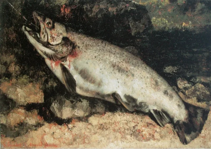 Gustave Courbet | Die Forelle - 1871 | Gerahmter Kunstdruck | Realismus