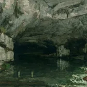 Gustave Courbet | Loue-grotten - 1864 | Indrammet kunsttryk | Realisme