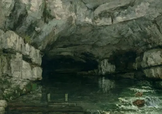 Gustave Courbet | Loue-grotten - 1864 | Indrammet kunsttryk | Realisme