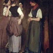 Gustave Courbet | Bedstemor Salvans historier - 1847 | Indrammet kunsttryk | Realisme