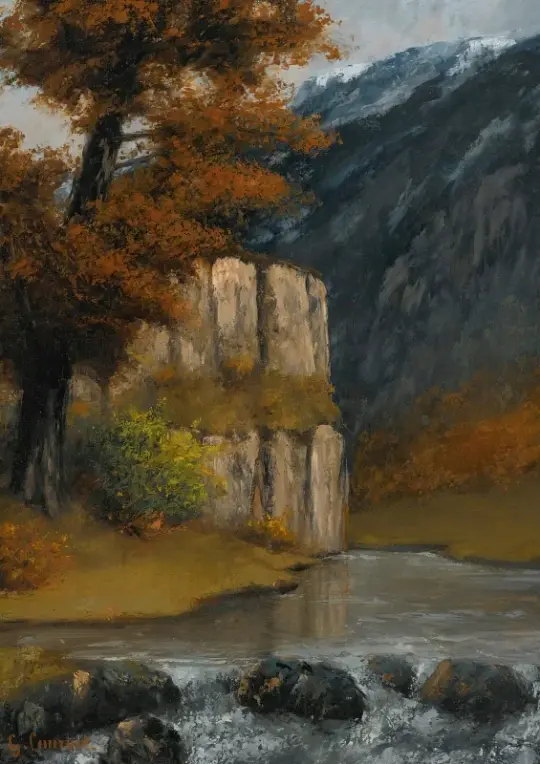 Gustave Courbet | Landskab nær Ornans – 1865 | Indrammet kunsttryk | Realisme