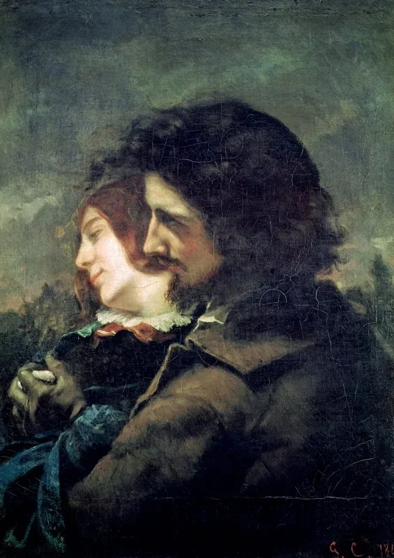 Gustave Courbet | De lykkelige elskere - 1844 | Indrammet kunsttryk | Realisme