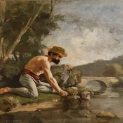 Gustave Courbet | Fiskeren – 1850 | Indrammet kunsttryk | Realisme