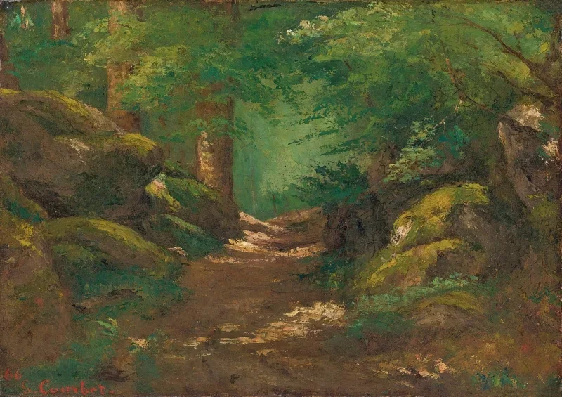 Gustave Courbet | Lysningen - 1866 | Indrammet kunsttryk | Realisme