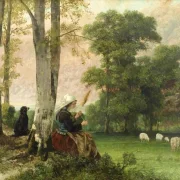 Gustave Courbet | Hyrdinden - 1850 | Indrammet kunsttryk | Realisme