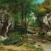 Gustave Courbet | Der Bach von Puits Noir – 1845 | Gerahmter Kunstdruck | Realismus