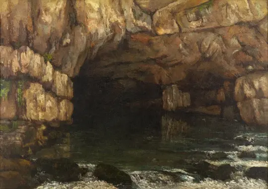 Gustave Courbet | Loue-flodens kilde – 1864 | Indrammet kunsttryk | Realisme