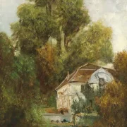 Gustave Courbet | Château de Beaulieu, nær Lausanne - 1875 | Indrammet kunsttryk | Realisme