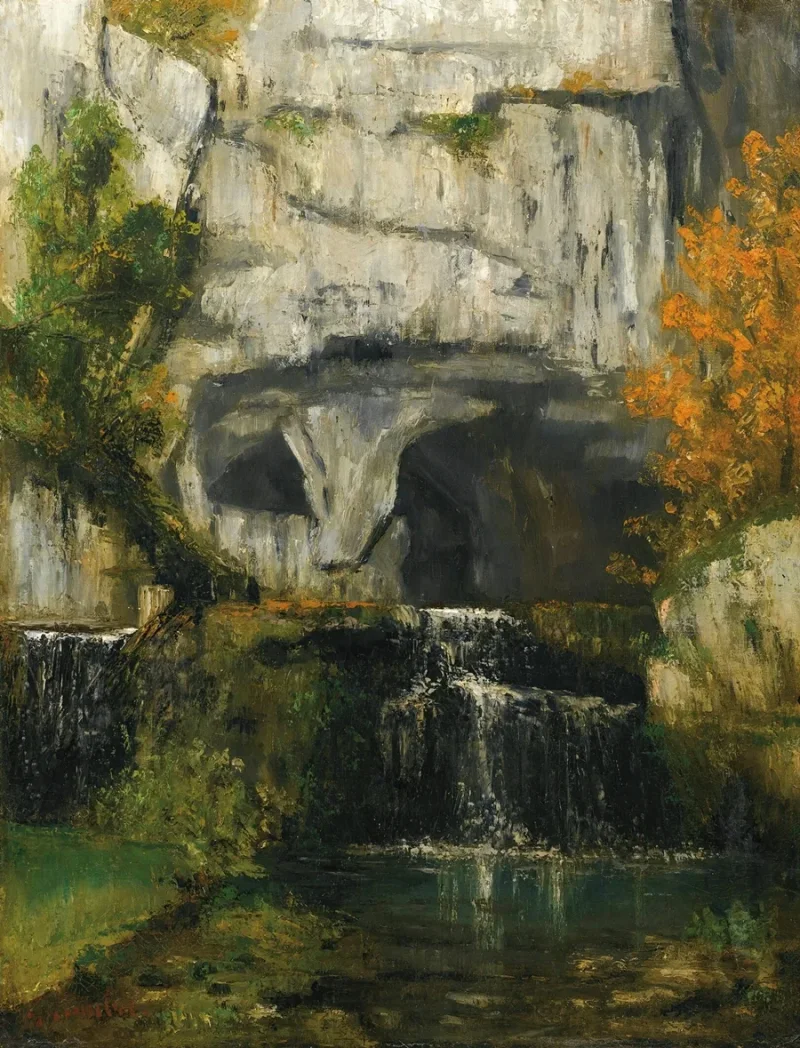 Gustave Courbet – Die Quelle der Lison 1866 | Giclée Kunstdruck gerahmt