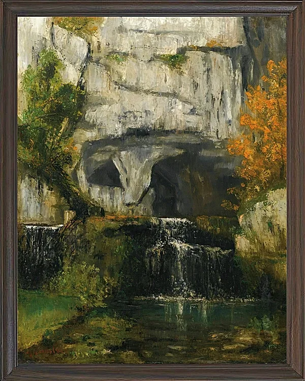 Gustave Courbet – Die Quelle der Lison 1866 | Giclée Kunstdruck gerahmt