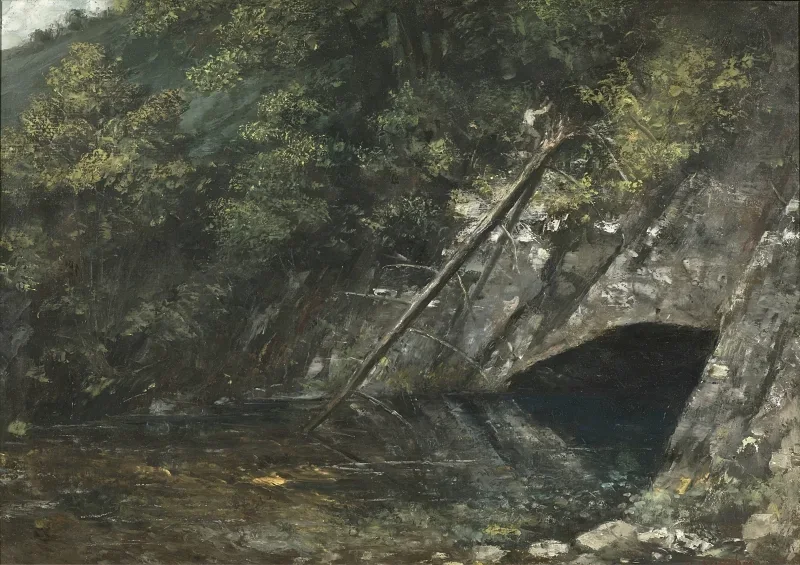 Gustave Courbet | Landskab fra La Source Bleue – 1872 | Indrammet kunsttryk | Realisme