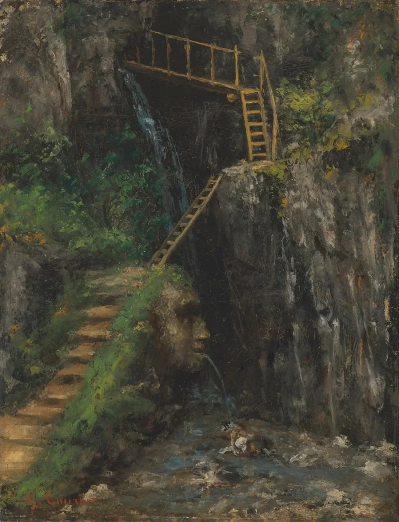Gustave Courbet – Die Saillon-Schluchten 1875 | Giclée Kunstdruck gerahmt